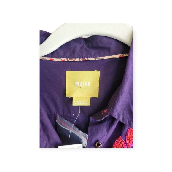 Anthropologie Maeve Purple Sequin Blouse Size 4 NWT - Picture 8 of 15
